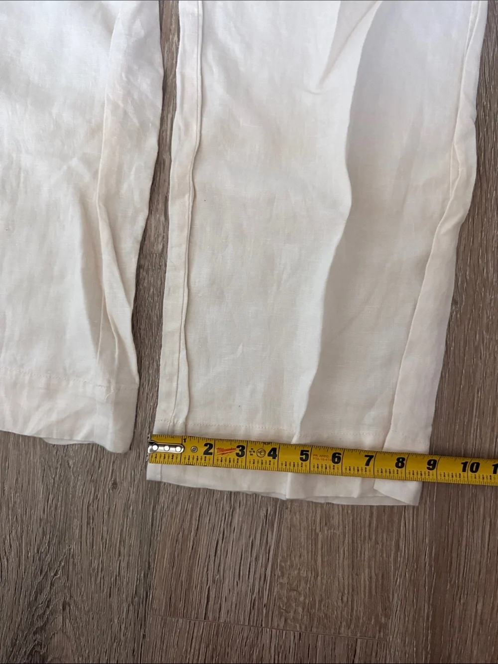 EVERLANE / High-Waist Wide Leg Linen Pants - Cream 0